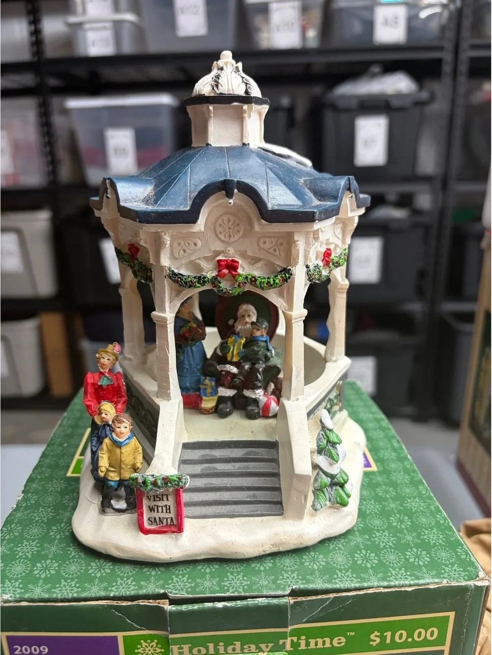 Holiday Time Christmas Village Collection Santa’s Gazebo with Box 2009